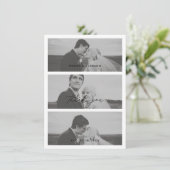 Save The Date Minimal Wedding Thank You Photo Stack Card  (Debout devant)