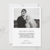 Save The Date Minimal Wedding Thank You Photo Stack Card  (Dos)
