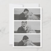 Save The Date Minimal Wedding Thank You Photo Stack Card  (Devant)