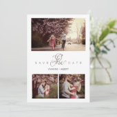 Save The Date Minimalisme dynamique 3 Collage photo Mariage mode (Debout devant)