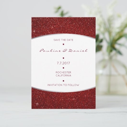 Save The Date Minimalisme Enregistrer La Date Parties scintillan (Debout devant)