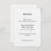 Save The Date Minimalist Ampersand Wedding | Accommodation |  (Devant / Derrière)