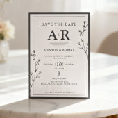 Save The Date Minimalist Black & White