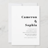 Save The Date Minimalist Elegant Text Wedding Photo black white (Devant)