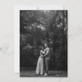 Save The Date Minimalist Elegant Text Wedding Photo black white (Dos)