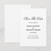 Save The Date Minimalist Elegant Wedding Design (Devant / Derrière)