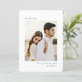 Save The Date Minimalist Green Insta Photo Film Simple Wedding (Debout devant)