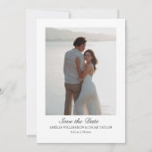 Save The Date Minimalist Modern Large Photo Classic Script (Devant)