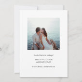 Save The Date Minimalist Modern Large Photo Stylish Script (Dos)