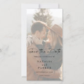 Save The Date Minimalist Modern Script Bookmark Photo (Devant)