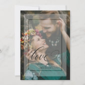Save The Date Minimalist Modern Vellum Effect Photo Wedding (Devant)