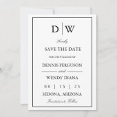 Save The Date Minimalist Monogram Wedding (Devant)