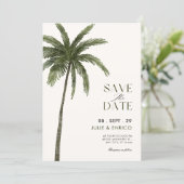 Save The Date Minimalist palm tree wedding  (Debout devant)
