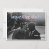 Save The Date Minimalist Pastel Gradient Overlay Wedding Trendy (Devant)