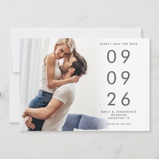 Save The Date Minimalist Photo Overlay Wedding (Devant)