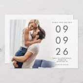 Save The Date Minimalist Photo Overlay Wedding (Devant / Derrière)