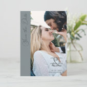 Save The Date Minimalist Photo Whimsical Typography (Debout devant)