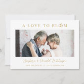 Save The Date Minimalist Romantic Wedding Anniversary in Gold (Devant)