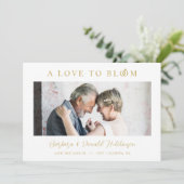 Save The Date Minimalist Romantic Wedding Anniversary in Gold (Debout devant)