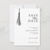 Save The Date Minimalist Tassel Graduation Party (Devant)