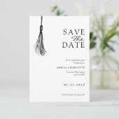 Save The Date Minimalist Tassel Graduation Party (Debout devant)