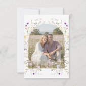 Save The Date Minimalist Wildflower Botanical Wedding Photo (Dos)