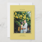 Save The Date Minimalist Yellow Elegant Wedding Custom Photo (Devant)