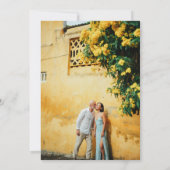 Save The Date Minimalist Yellow Elegant Wedding Custom Photo (Dos)
