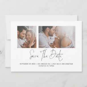 Save The Date Minimaliste 2 Photo N'Importe Quelle Couleur Maria