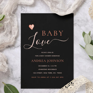 Save The Date Minimaliste Amour bébé Saint Valentin Baby shower