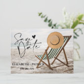 Save The Date Minimaliste chic, plage tropicale (Debout devant)