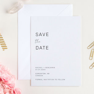 Save The Date Minimaliste Enregistrer la date Moderne Simple Élé