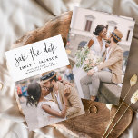 Save The Date Minimaliste Enregistrer la date photo manuscrite<br><div class="desc">Photo manuscrite moderne et élégante Enregistrer la carte Mariage de date. La carte d'invitation à la date de sauvegarde comprend une typographie chic et élégante avec un design simple et minimaliste sur un arrière - plan blanc que vous pouvez ajouter votre photo de fiançailles customisé à.</div>