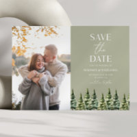 Minimaliste hiver Pine neige arbres Mariage photo