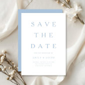 Save The Date Minimaliste Moderne Bleu