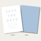 Save The Date Minimaliste Moderne Bleu