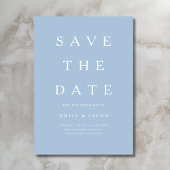 Save The Date Minimaliste Moderne Bleu