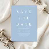 Save The Date Minimaliste Moderne Bleu