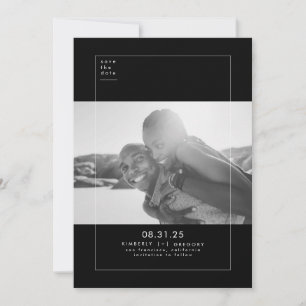 Save The Date Minimaliste moderne élégant Enregistrer la photo d