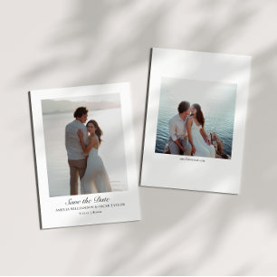 Save The Date Minimaliste Moderne Grande Photo Classique Script
