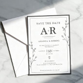 Save The Date Minimaliste Noir & Blanc