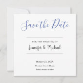 Save The Date Minimaliste professionnel mariage (Devant)