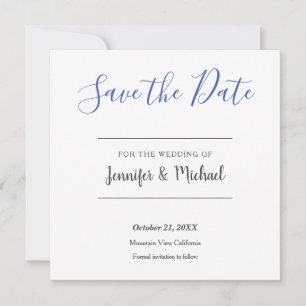 Save The Date Minimaliste professionnel mariage