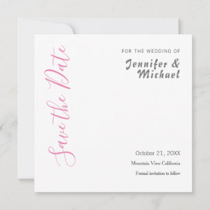 Save The Date Minimaliste professionnel mariage moderne