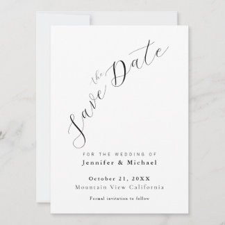 Save The Date Minimaliste Professionnel Moderne Simple