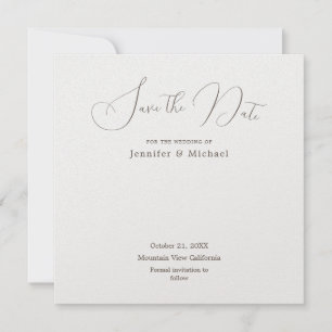 Save The Date Minimaliste Professionnel Pearl Shimmer