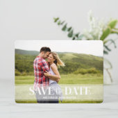 Save The Date Minimaliste simple à deux photos | Site Web du cod (Debout devant)