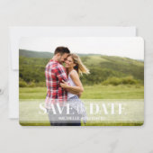 Save The Date Minimaliste simple à deux photos | Site Web du cod (Devant)