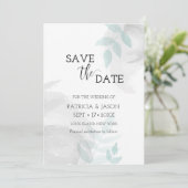 Save The Date Mint doux et gris (Debout devant)