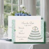 Save The Date Mint Green Florentine Enregistrer la date